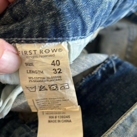 NWT Limited Edition First Row Mens Multi Cargo Slim Straight Jeans Sz 40 - Picture 12 of 12